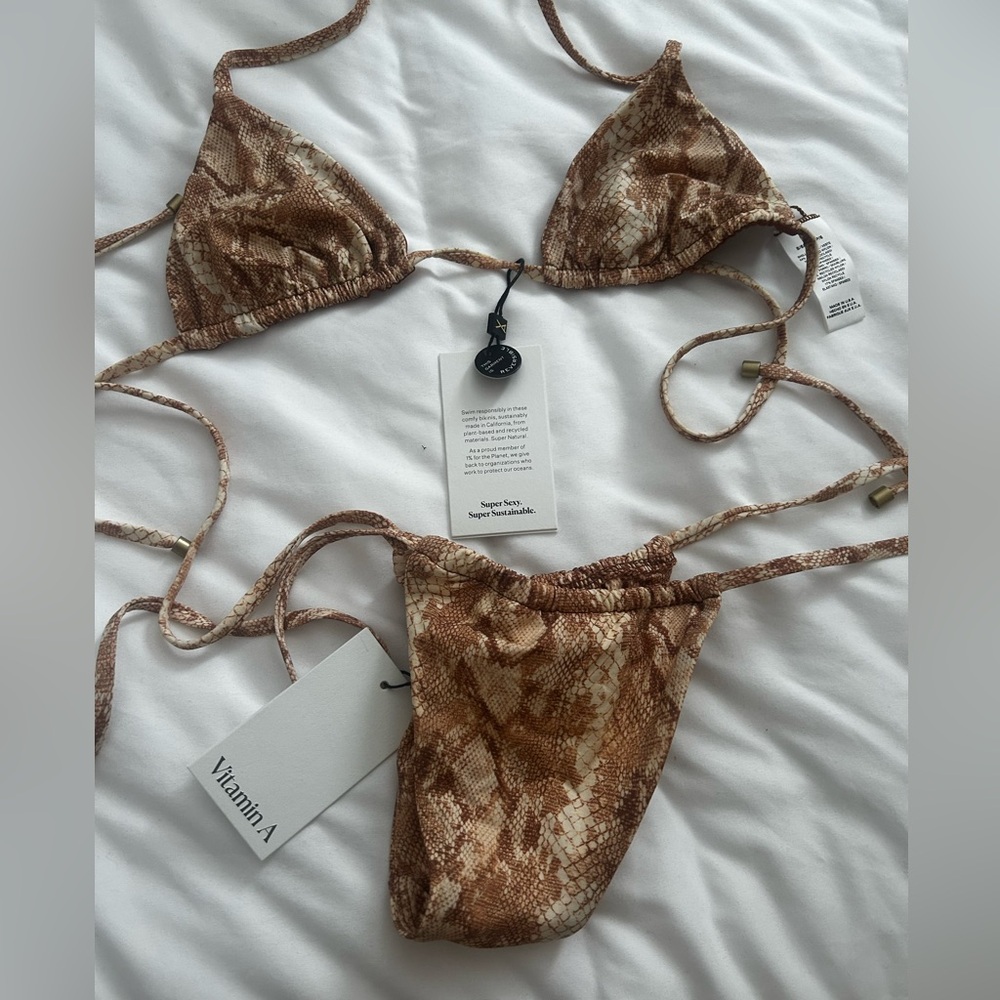 New Vitamin A Bikini in snake print Size Small